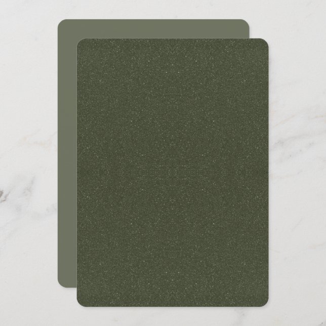 Moss Green Noise Flat Save The Date – Customisable (Front/Back)