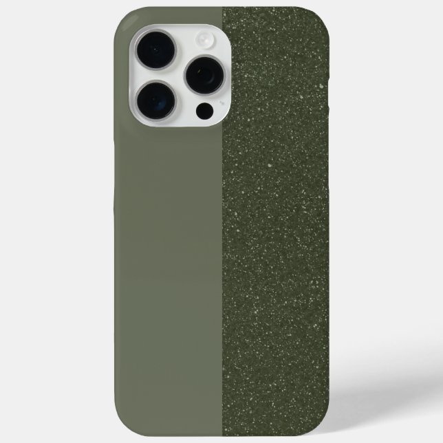 Moss Green Noise iPhone 15 Pro Max Case (Custom) (Back)