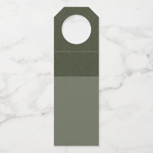 Moss Green Noise-Over-Matte Bottle Tag – Customize