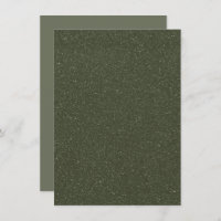 Moss Green Noise Texture Flat Menu Card (Custom)