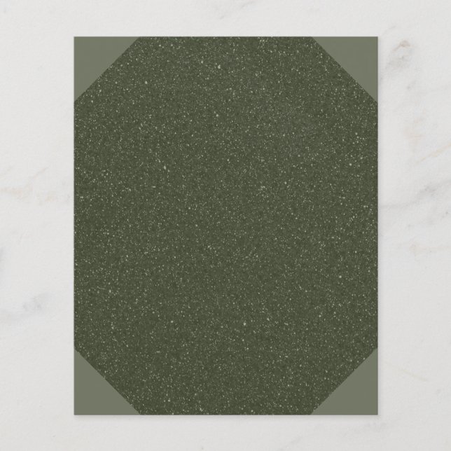 Moss Green Noise Texture Flyer with Framed Corners (Front)