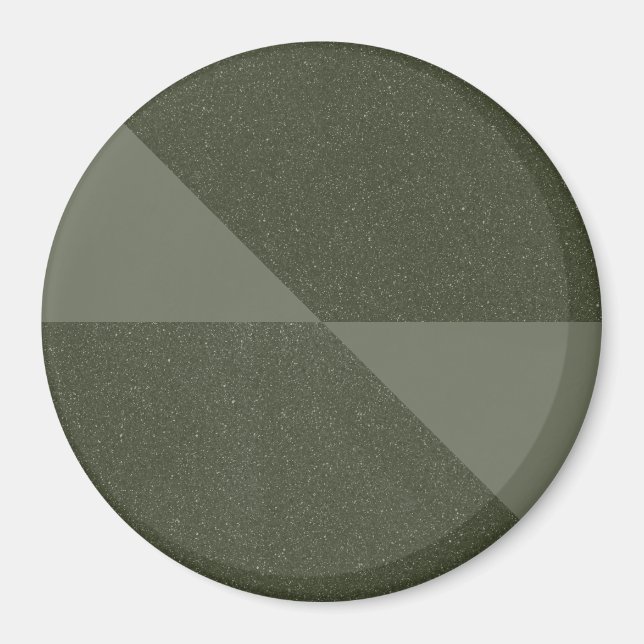 Moss Green Quartered Circle Magnet (Front)
