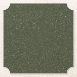 Moss Green Scalloped Paper Coaster – Customisable