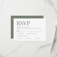 Moss Green Scan Qr Code Meal Choice Wedding