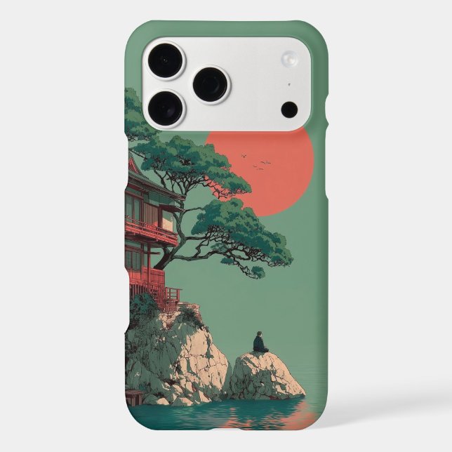 Moss Green Serenity Japanese Art Cover (Back)