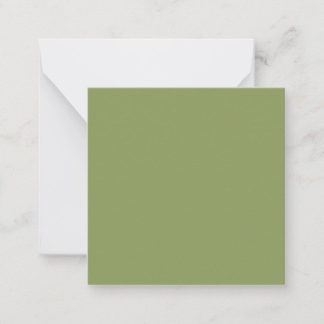 Moss Green Solid Colour Card (Front)