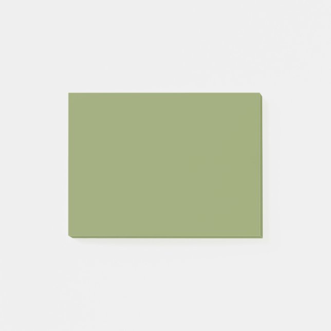 Moss Green Solid Colour Post-it Notes (Front)