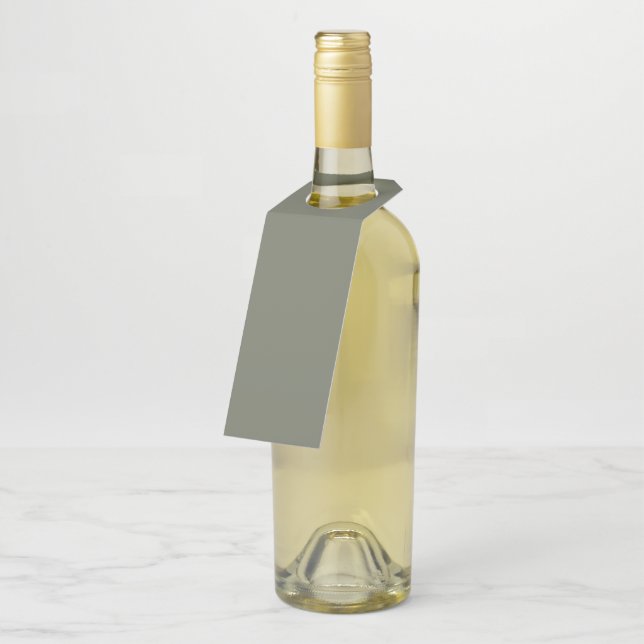 Moss Green Split Bottle Hanger Tag – Custom (Angled)