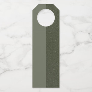 Moss Green Split Bottle Hanger Tag – Customisable