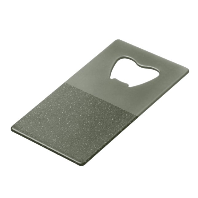 Moss Green Split Bottle Opener – Textured & Smooth (Back Angled)