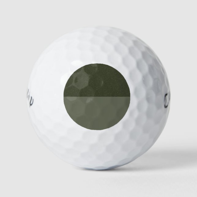 Moss Green Split Design Golf Ball – Customisable (Front)