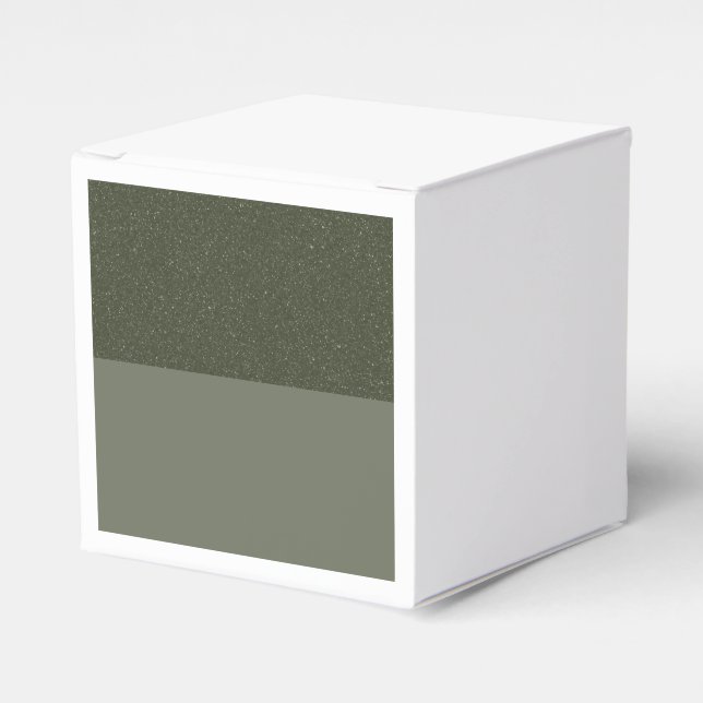 Moss Green Split Favour Box Design – Customisable (Front Side)