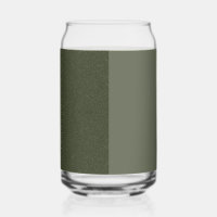 Moss Green Split Glass Can – Glitter & Matte