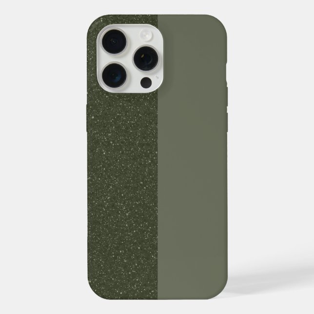 Moss Green Split iPhone 15 Pro Max Case (Custom) (Back)