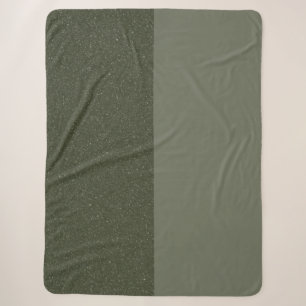 Moss Green Split Sherpa Blanket