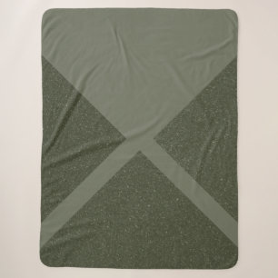 Moss Green Split Sherpa Blanket