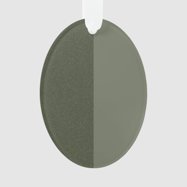 Moss Green Split Texture Acrylic Ornament (Custom) (Front)