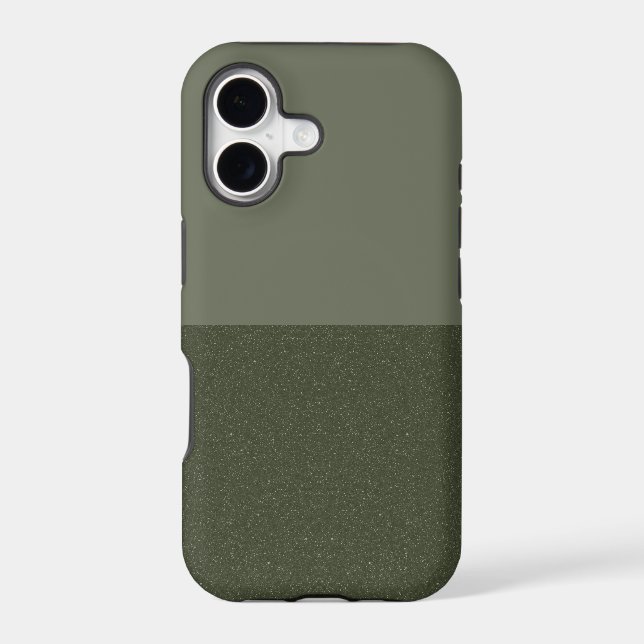 Moss Green Split Texture iPhone 11 Case - Custom (Back)