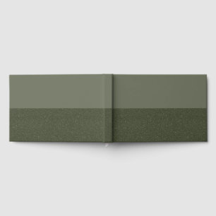 Moss Green Split Textured Foil Guestbook