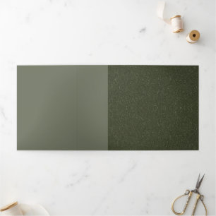 Moss Green Split Trifold Invitation – Customisable