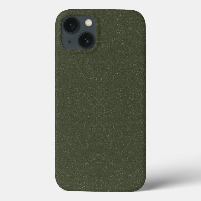 Moss Green Texture iPhone 13 Case – Customisable (Back)