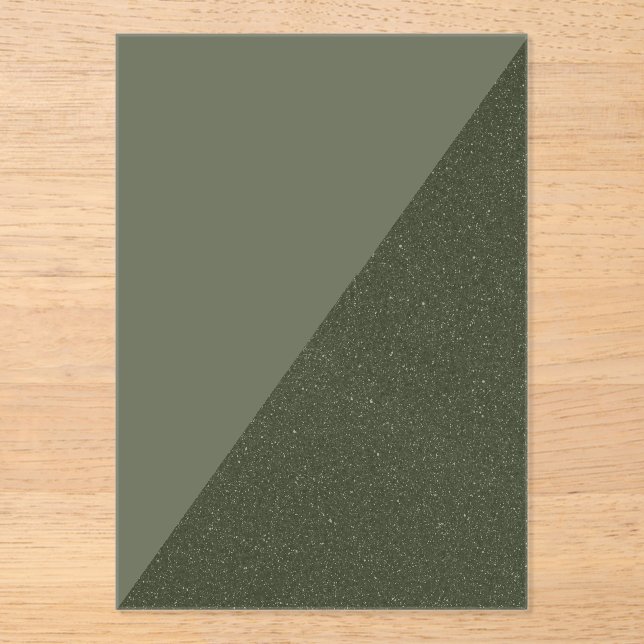 Moss Green Textured Acrylic Invite Invitations (Front)