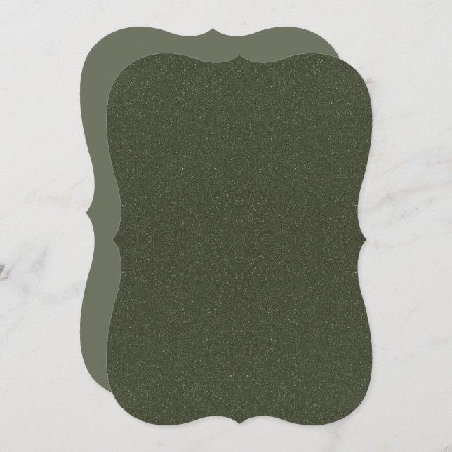 Moss Green Textured Bracket Flat Card – Customise (Front/Back)