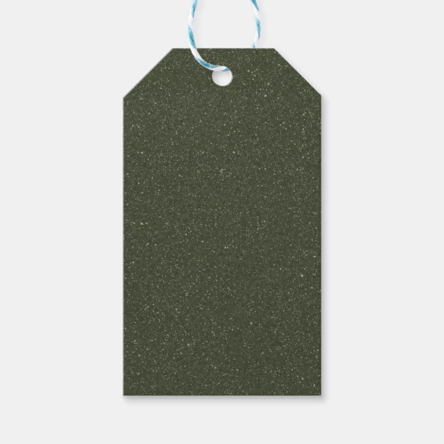 Moss Green Textured Gift Tag (Front)