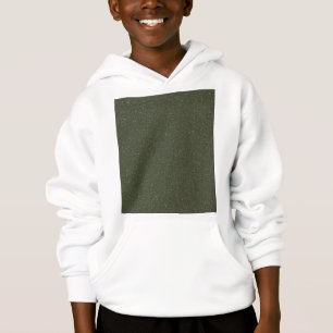 Moss Green Textured Kids Pullover Hoodie (Custom)