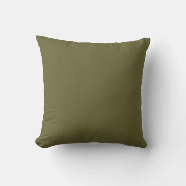 Moss Green Throw Pillow (Front)