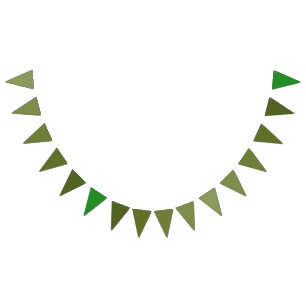 Moss Green to Forest Gradient Theme  Bunting