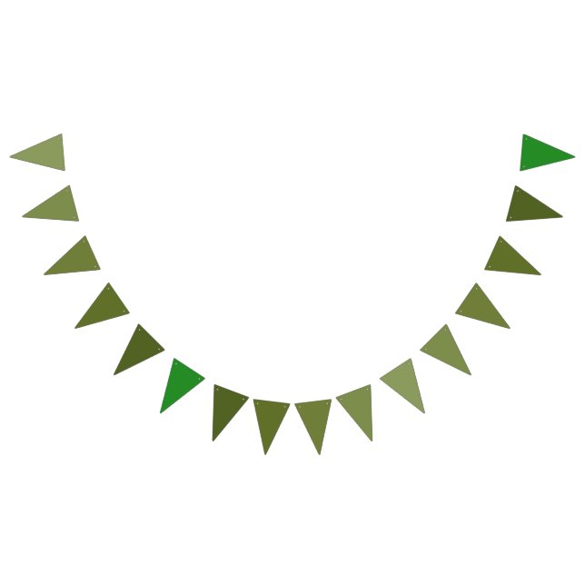 Moss Green to Forest Gradient Theme  Bunting (All)