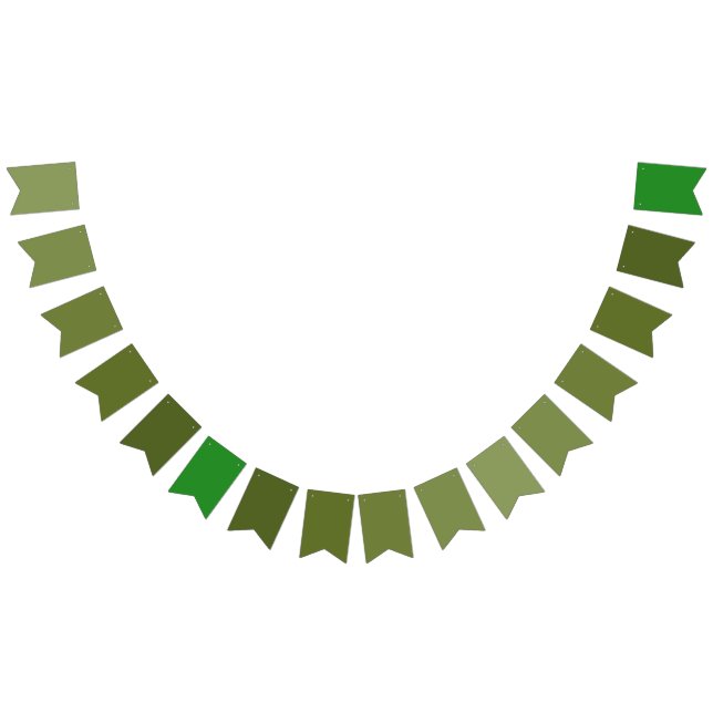 Moss Green to Forest Gradient Theme  Bunting (All)
