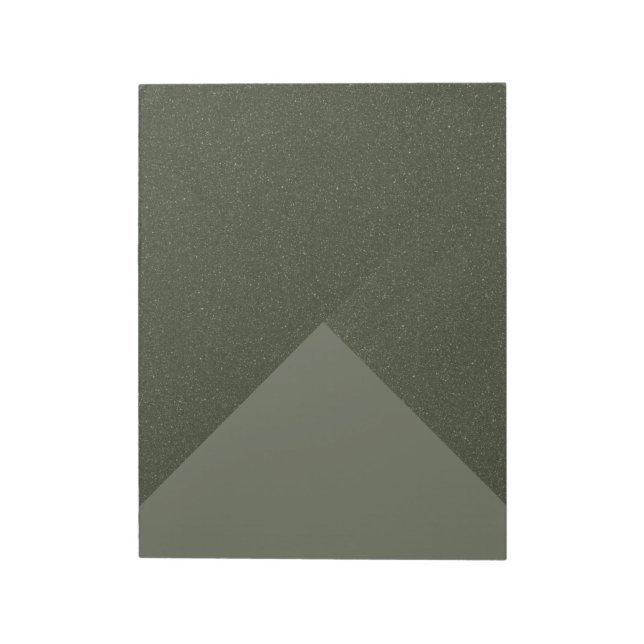 Moss Green Triangle Accent Notepad – Customisable (Rotated)