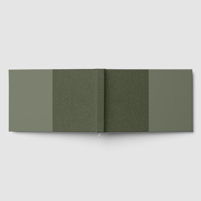 Moss Green Triptych Foil Guestbook – Customisable (Full)