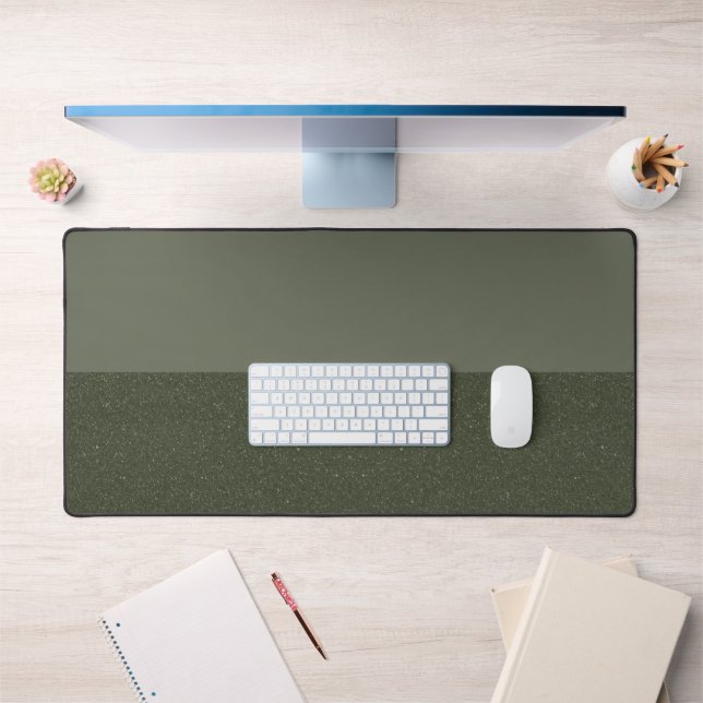 Moss Green Two-Tone Desk Mat – Customisable (Office 1)