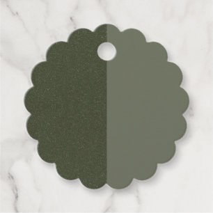 Moss Green Two-Tone Favor Tag – Customizable