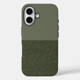 Moss Green Two-Tone iPhone 16 Case – Customisable