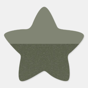 Moss Green Two-Tone Star Sticker – Customizable