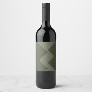 Moss Green Wine Bottle Label