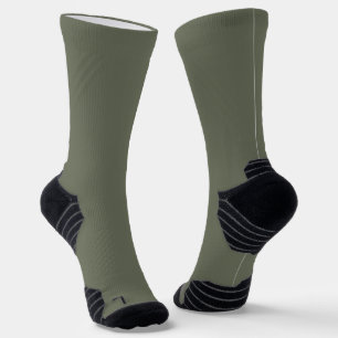 Moss Green Women’s Crew Socks – Customisable Style