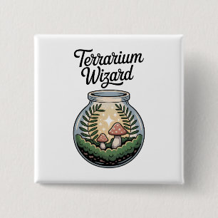 Moss Jar Plant Terrarium Building Lover 15 Cm Square Badge