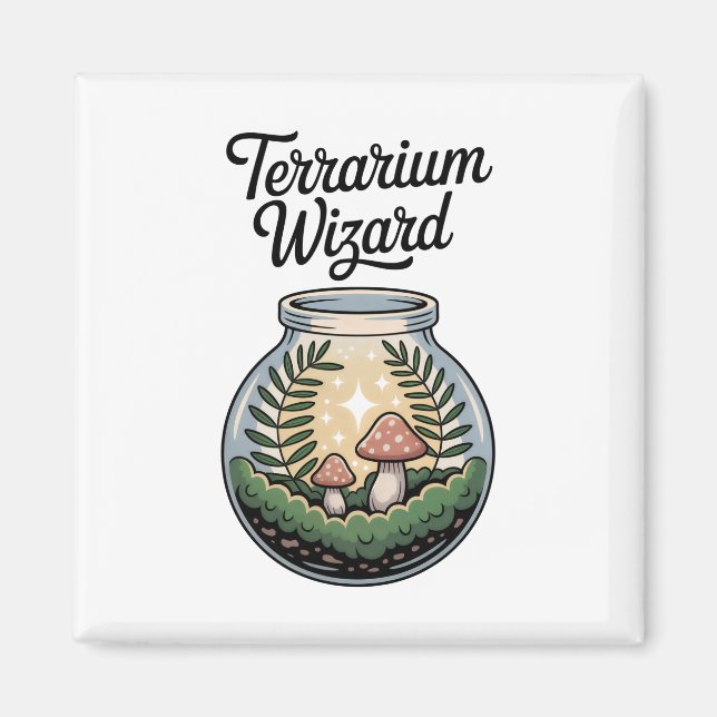 Moss Jar Plant Terrarium Building Lover Magnet (Front)