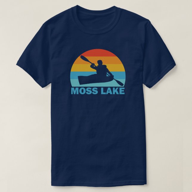 Moss Lake North Carolina Kayak T-Shirt (Design Front)