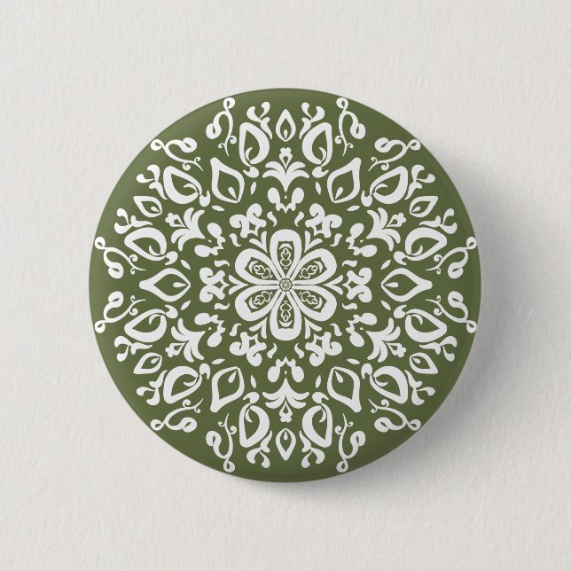 Moss Mandala 6 Cm Round Badge (Front)