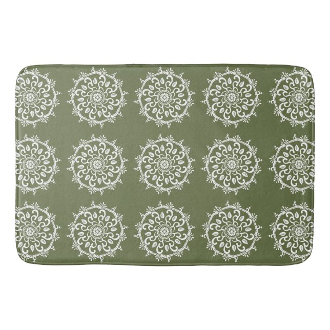 Moss Mandala Bath Mat (Front)