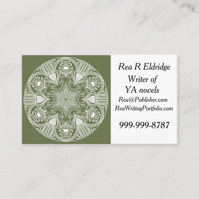 Moss Mandala Business Card (Front)