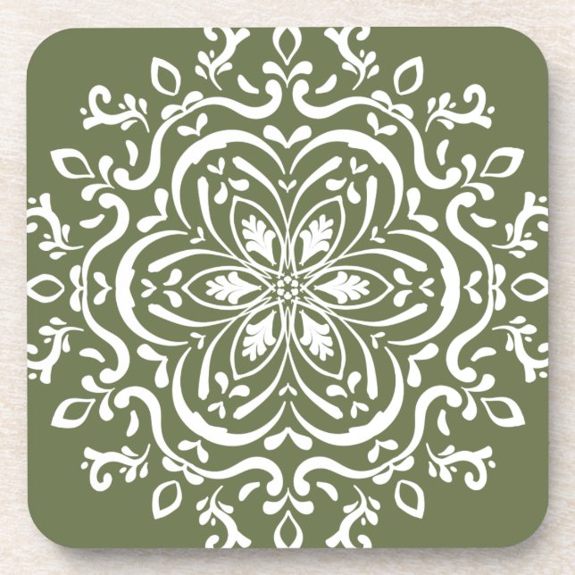 Moss Mandala Coaster (Front)