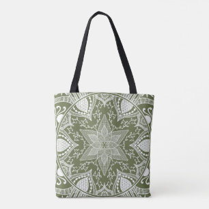 Moss Mandala Tote Bag