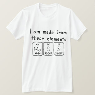 Moss periodic table name shirt